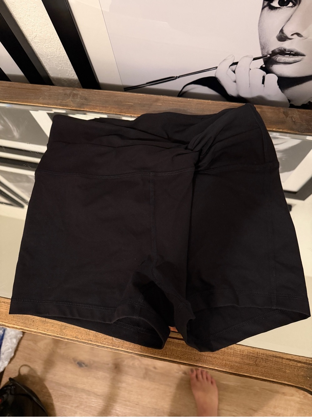 Free People Black High-Waist Athletic Shorts